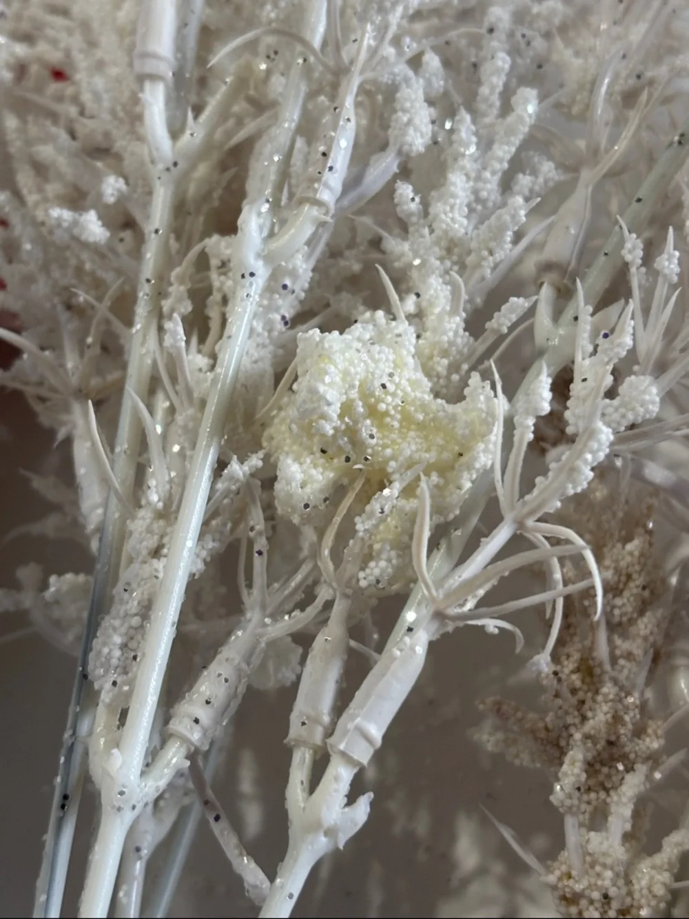 White Frosted Decorative Spray White Snow Filler White Christmas BRANCHES NWT